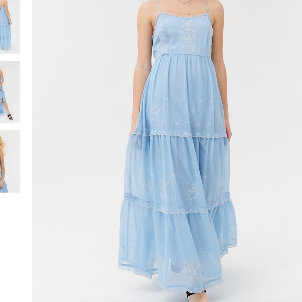 UO Hanna Embroidered Maxi Dress